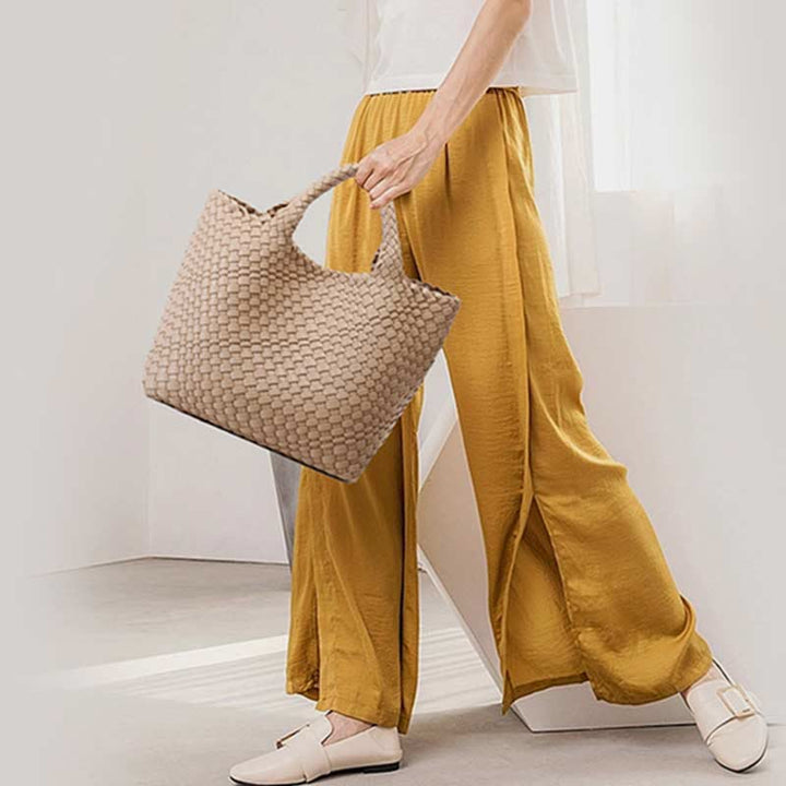 Handtasche für Damen, groß, für den Sommer oder den Strand, Kunstleder, Tragetasche