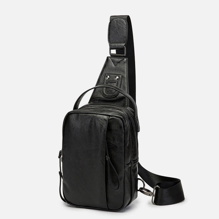 Schultertasche für Herren, Freizeit, Sport, Umhängetasche aus Leder