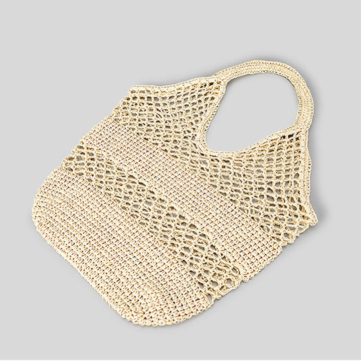 Strandtasche für Damen, gestrickte Retro-Handtasche mit ausgehöhlter Öffnung - image 18