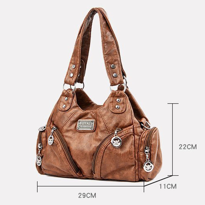 Vintage Echtleder Elegante Multifunktionale Handtasche