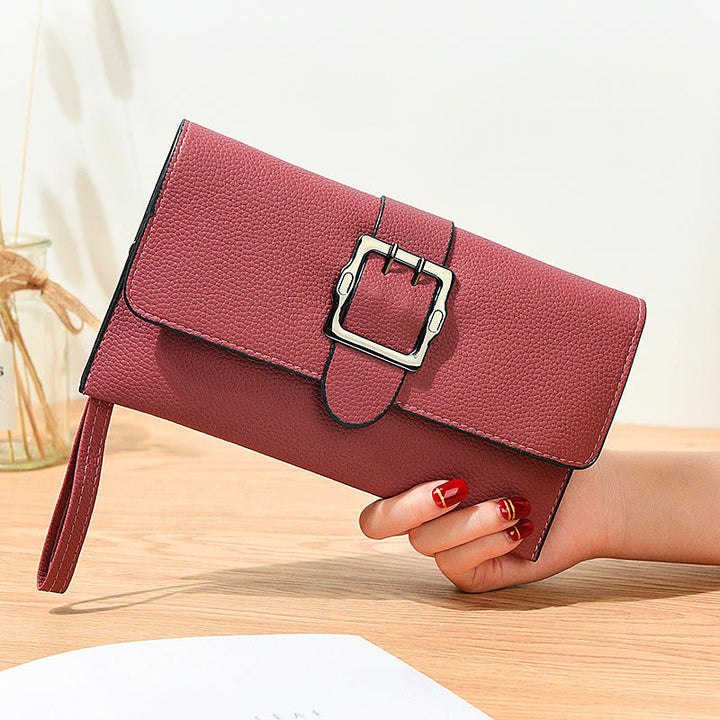 Lychee Muster Umschlag Stil Brieftasche Frauen Klassische Leder Tasche
