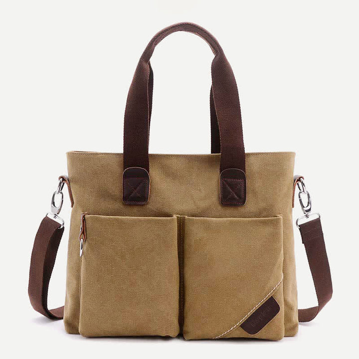 Canvas-Umhängetasche für Damen und Herren, Retro, lässige Handtasche, Arbeitstasche