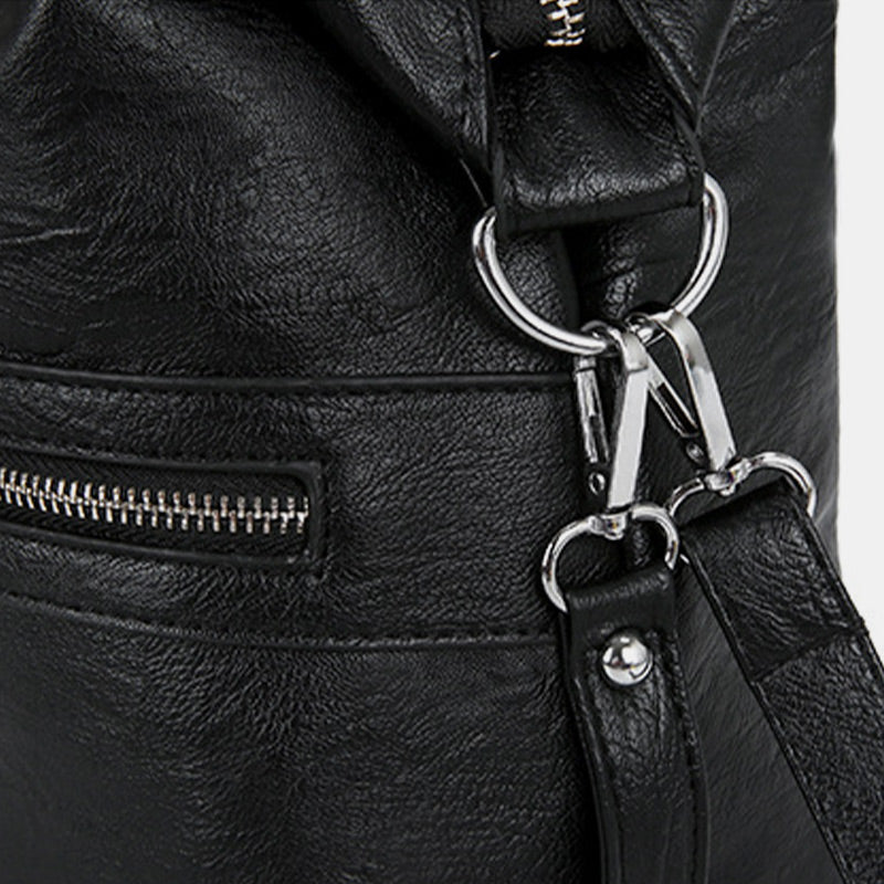 Robuste Vintage-Tragetasche aus weichem Leder mit großem Fassungsvermögen