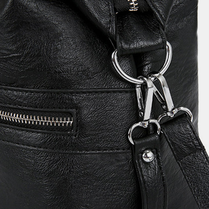 Robuste Vintage-Tragetasche aus weichem Leder mit großem Fassungsvermögen