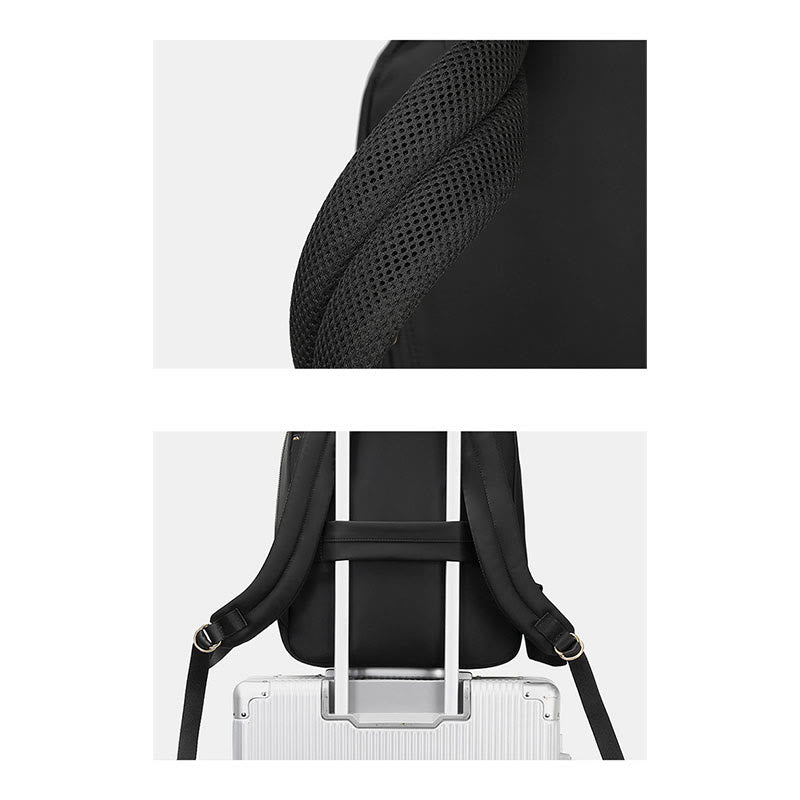 Rucksack für Männer Minimalistischer Tagesrucksack aus Nylon mit mehreren Taschen und Laptopfach