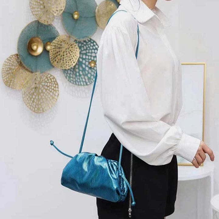 Dumpling Clutch Umhängetasche Cloud Sparkling Metallic Geldbörse für Damen
