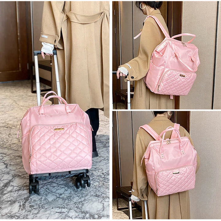 Abnehmbarer Reiserucksack mit Zugstange, Reisetasche für Damen und Herren