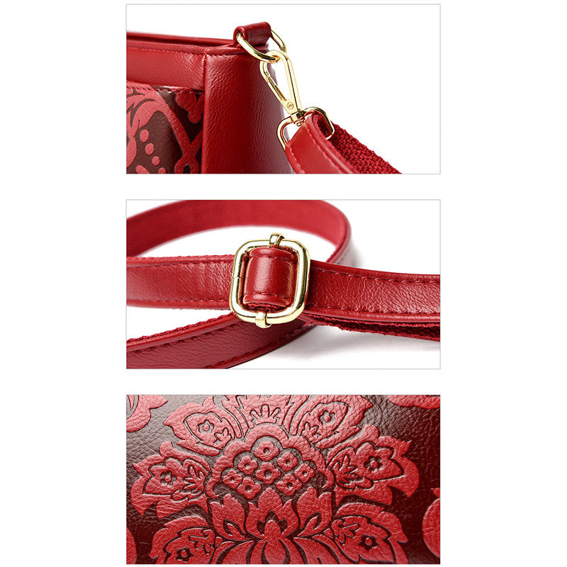 Vintage Frauen Floral Handtasche Crossbody Geldbörsen Damen Casual Schulter Taschen