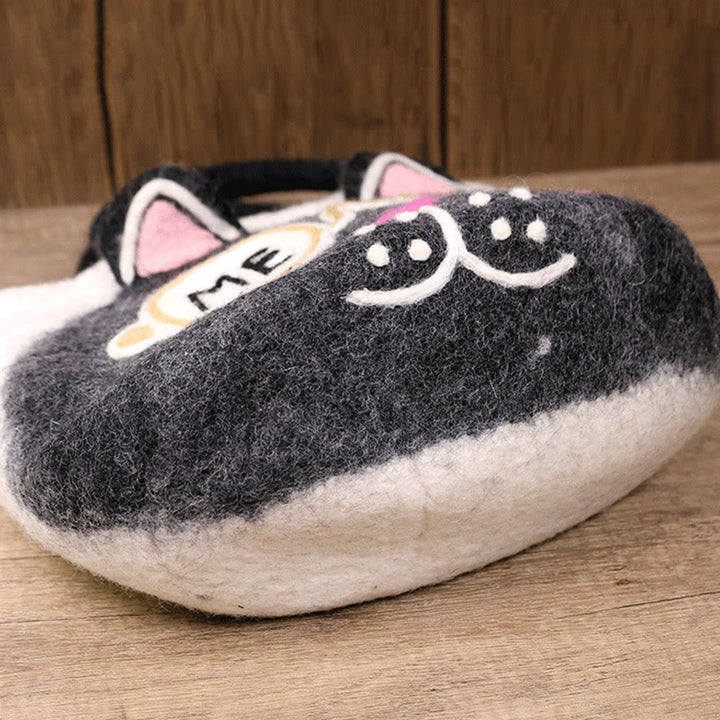 Handgemachte handgemachte Katze Wollfilz Handtasche