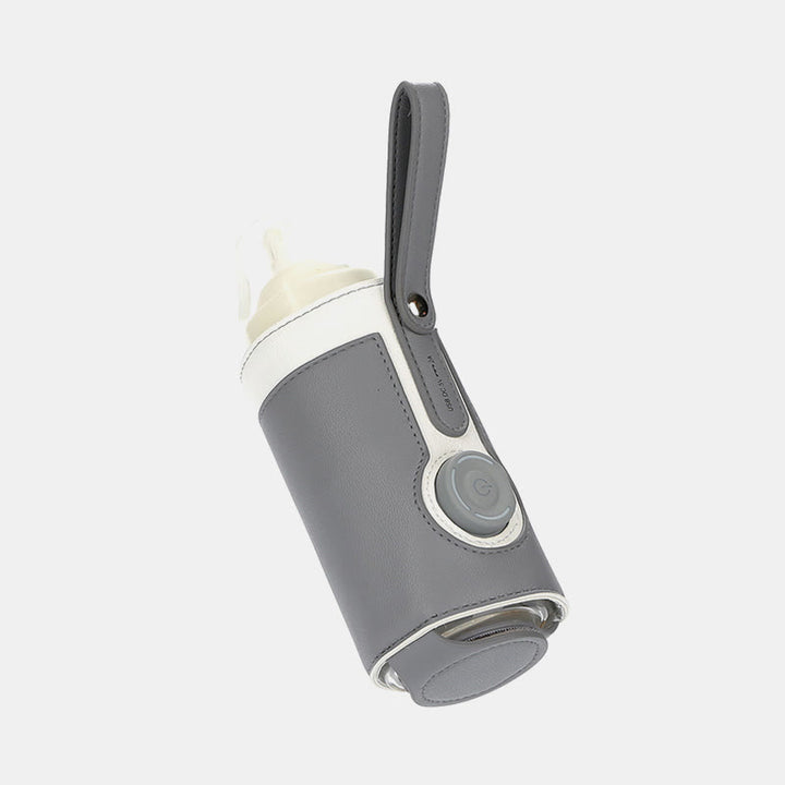 Wasserflasche Tragetasche für Baby tragbares Leder verstellbares Heizbecher-Set