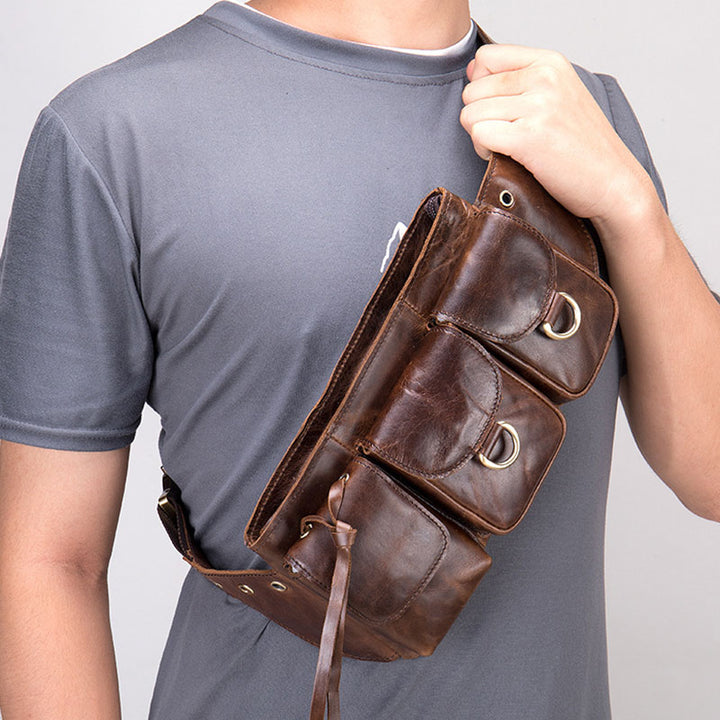 Vintage-Gürteltasche mit mehreren Taschen und großem Fassungsvermögen