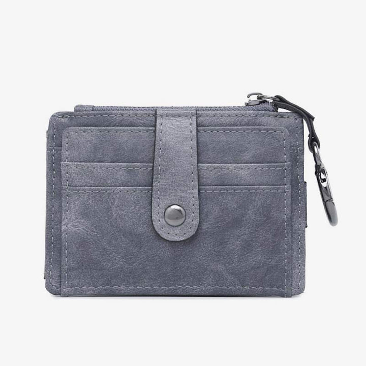 Schlankes Kartenetui, Vordertasche, Geldbörse, Kreditkartenhalter für Damen, mit Schlüsselanhänger