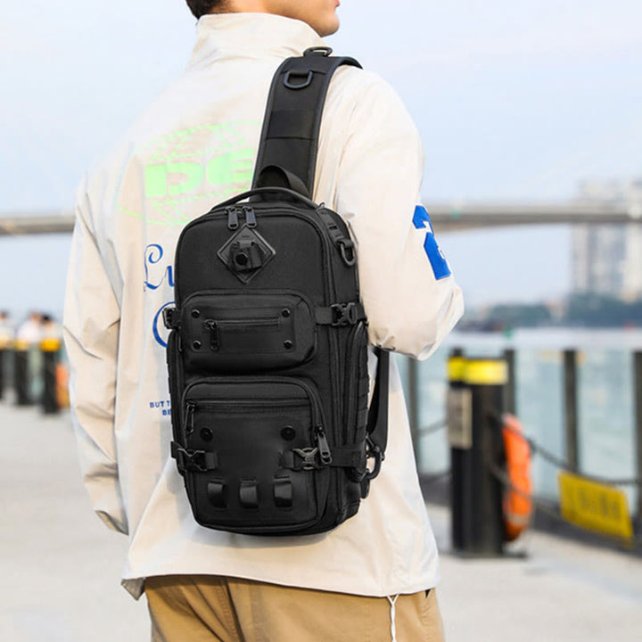 Schultertasche für Herren, Outdoor-Sport, Crossbody, taktische Brusttasche