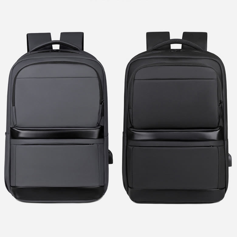 Sanfter Rucksack für Männer mit USB-Ladefunktion, große Business-Laptoptasche