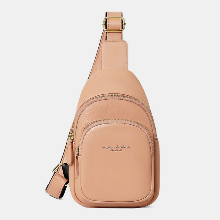 Sling-Rucksack, Brusttasche für Damen, kleine Umhängetasche aus Leder