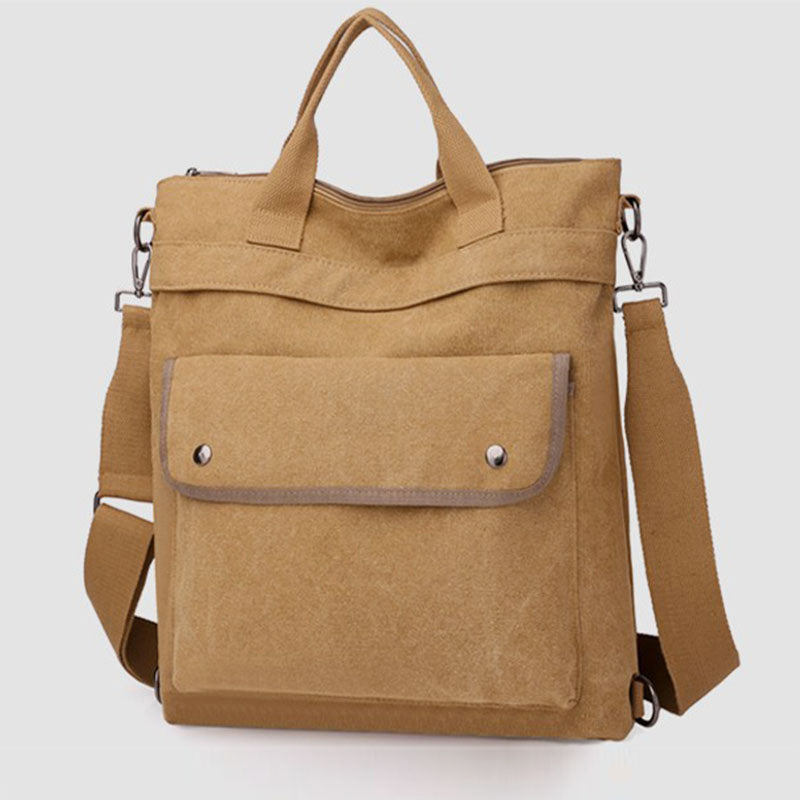 Multifunktionale Canvas-Handtasche mit großem Fassungsvermögen, Rucksack für Damen und Herren, Umhängetasche