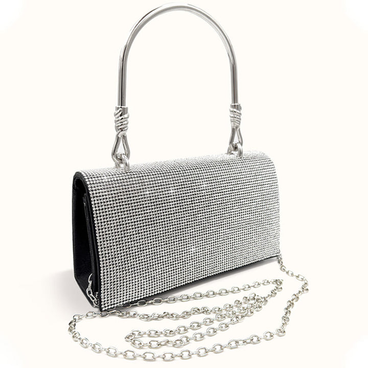 Abendtasche für Damen Glitzer Diamant Leder Leichte Handgelenktasche