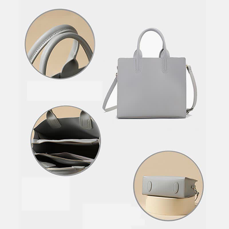 Vegane Leder-Tragetasche für Damen, für Reisen und Arbeit, Umhängetasche, Schultertasche