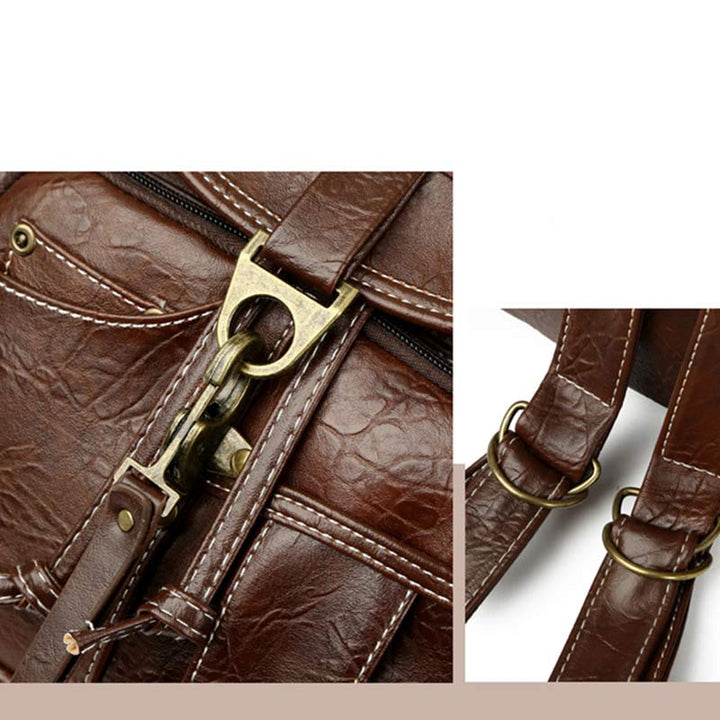 Veganer Lederrucksack für Damen, Vintage, Damen und Mädchen, lässiger Tagesrucksack