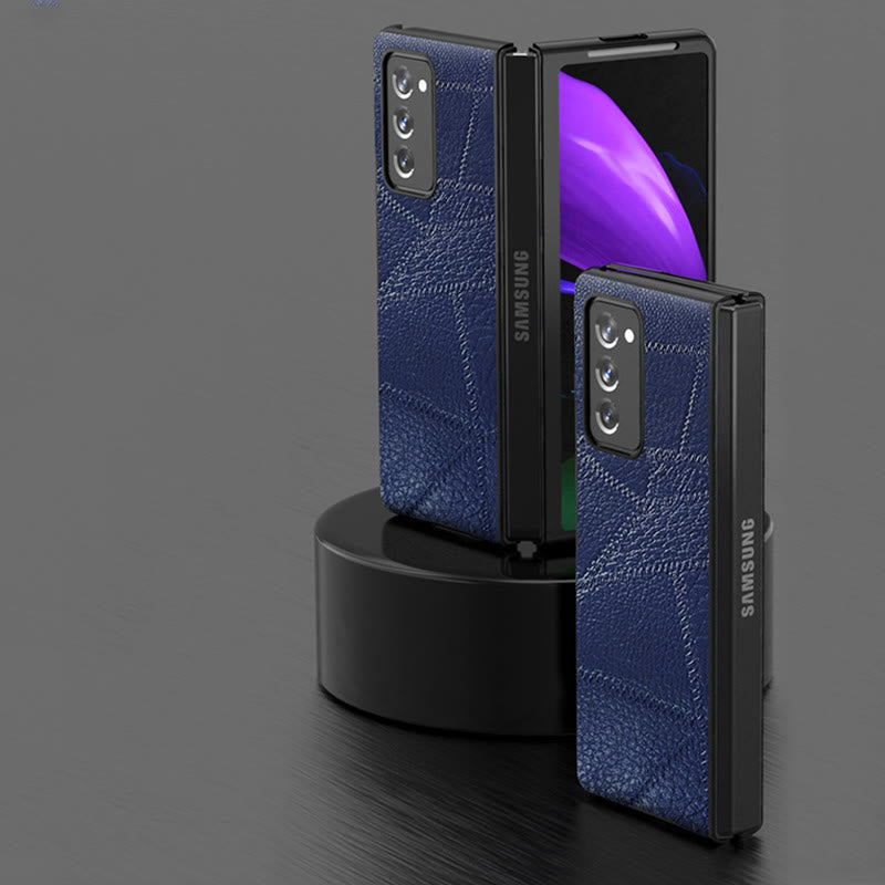Handyhülle aus echtem Leder für Samsung, bruchfeste Schutzhülle