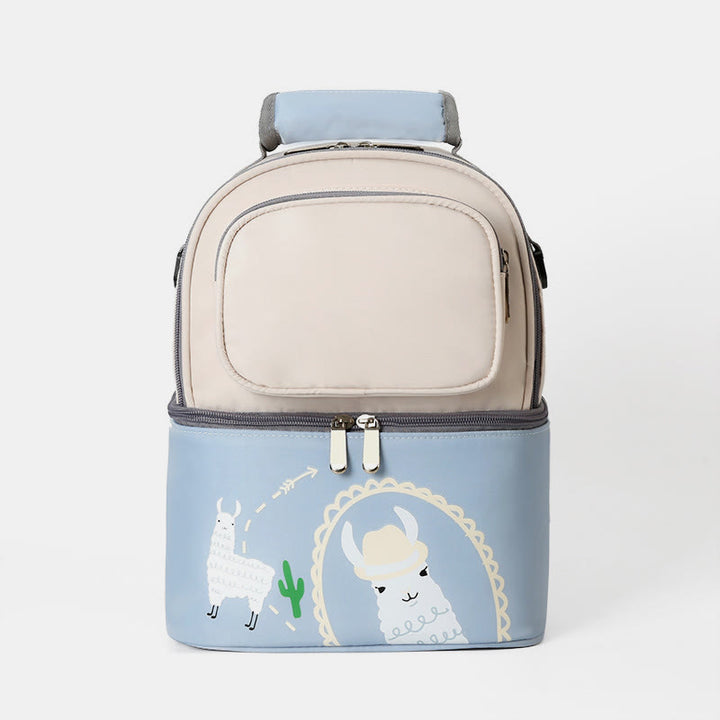 Mamatasche für Frauen Cartoon Multifunktionaler Outdoor-Rucksack mit zweilagigem Design