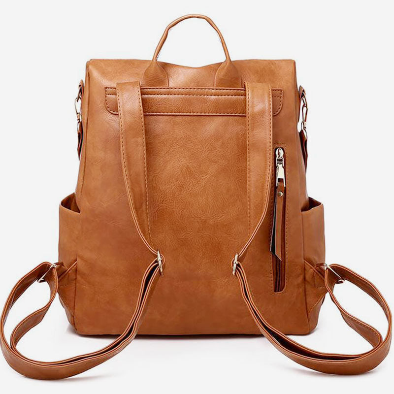 Großer Schulrucksack aus Leder