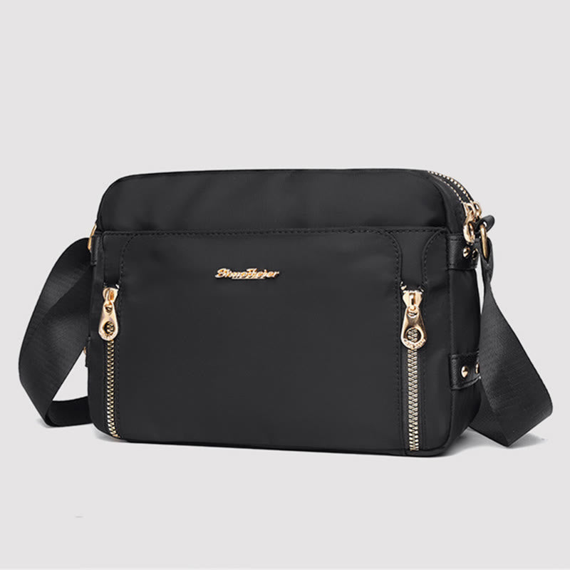 Umhängetasche für Damen, einfache, helle Farbe, wasserdichte Nylontasche