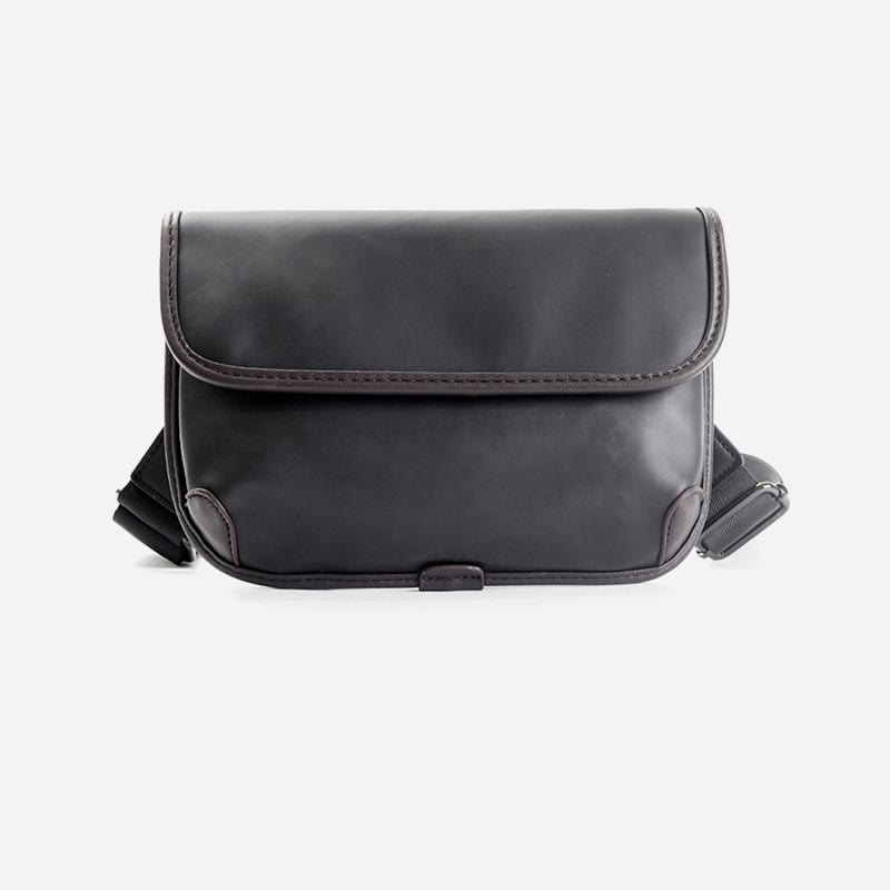 Umhängetasche für Unisex, minimalistische, quadratische Schultertasche aus PU-Leder