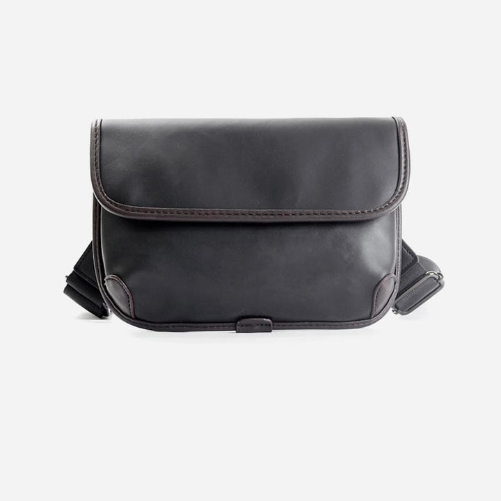 Umhängetasche für Unisex, minimalistische, quadratische Schultertasche aus PU-Leder