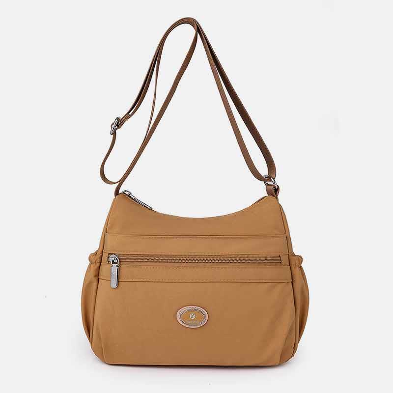 Mehrfarbige Umhängetasche für Damen, große Pendlertasche aus Nylon