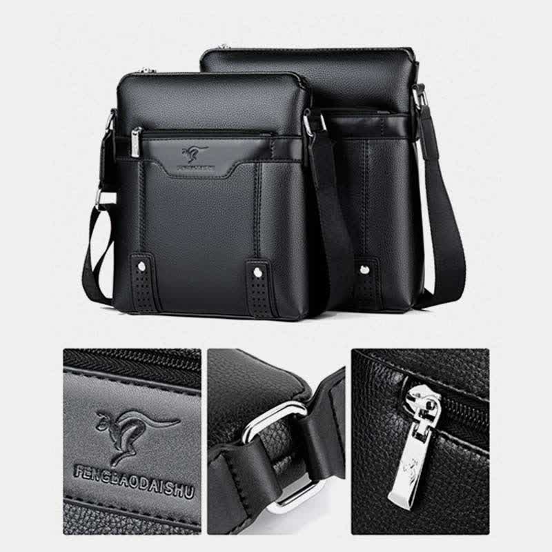 Kleine Umhängetasche aus Leder für Herren, lässige Business-Handtasche, Umhängetasche