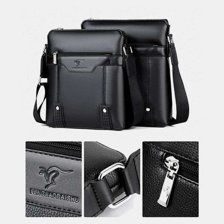 Kleine Umhängetasche aus Leder für Herren, lässige Business-Handtasche, Umhängetasche