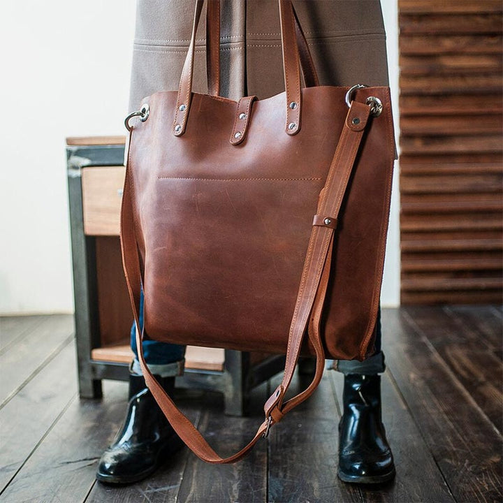 Vintage Ölwachs Leder Crossbody Schultertasche Arbeit Totes für Frauen Geldbörse Handtasche