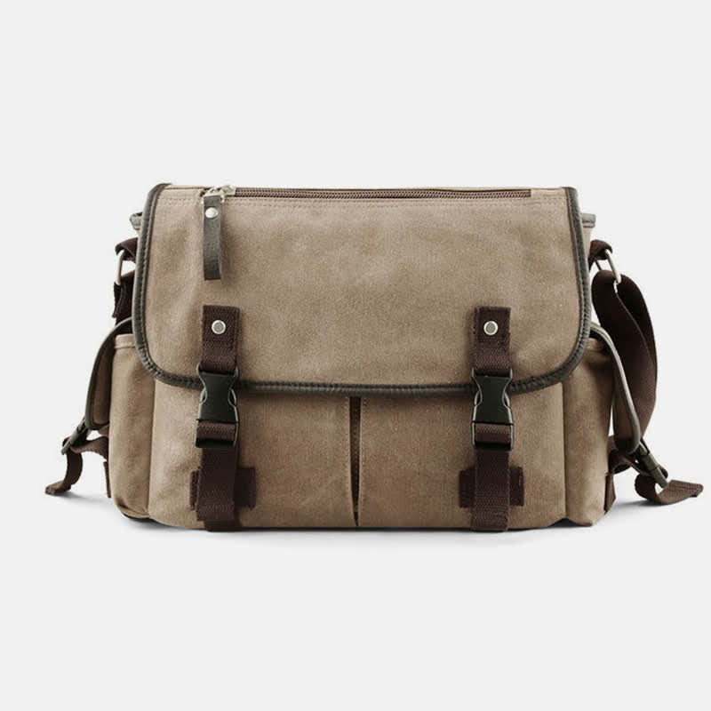 Canvas Messenger Bag Vintage Crossbody Schultertasche Laptoptasche Aktentasche