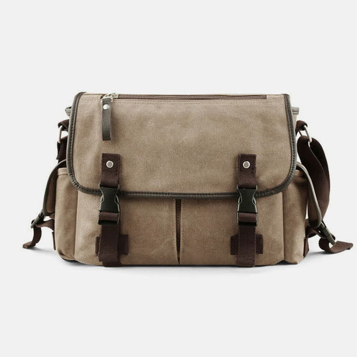 Canvas Messenger Bag Vintage Crossbody Schultertasche Laptoptasche Aktentasche