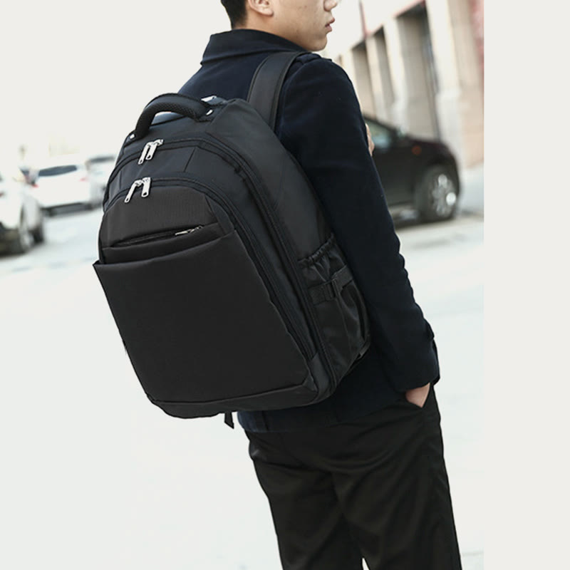 Einfarbig Oxford Rucksack Frauen Männer Business Reise Trolley