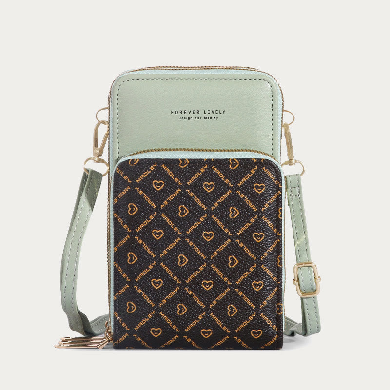 Handytasche für Damen, mehrere Farben, berührbarer täglicher Lederclip