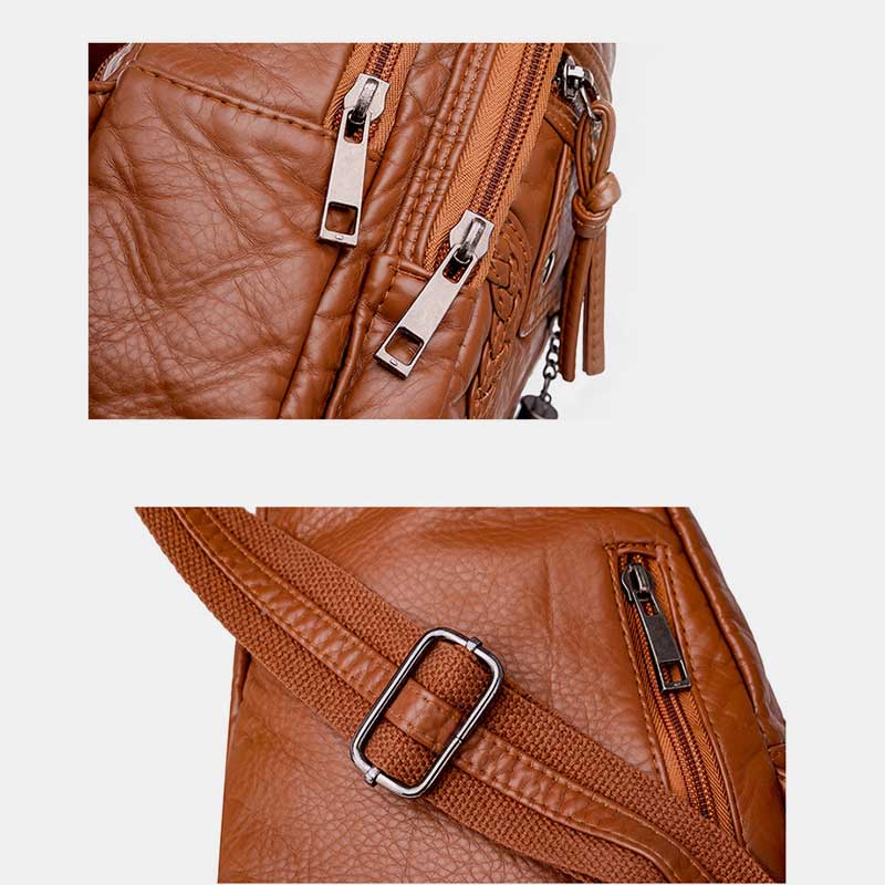 Vintage Schultertasche mit großem Fassungsvermögen