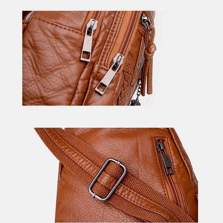 Vintage Schultertasche mit großem Fassungsvermögen