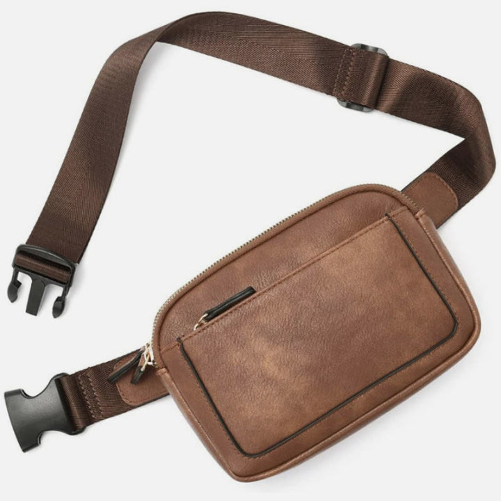 Multifunktionale Gürteltasche Retro Vegan Leder Outdoor Sport Satchel Geldbörse