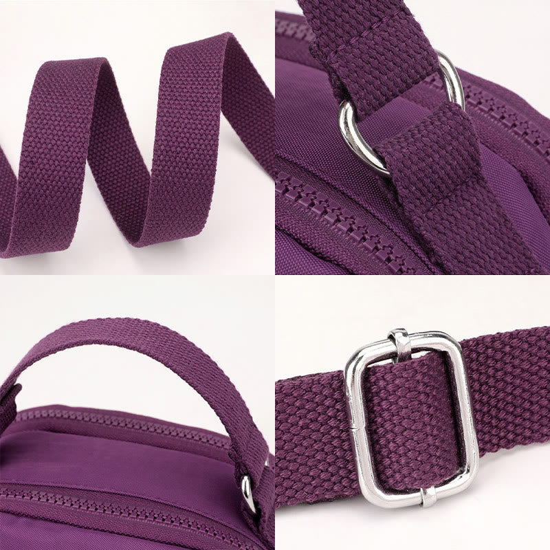 Leichte, wasserabweisende Handtasche für Damen mit mehreren Taschen