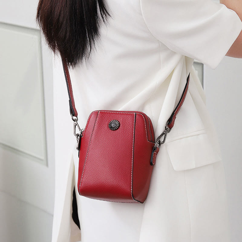Handytasche für Damen Vintage Custom Mini Umhängetasche aus Rindsleder