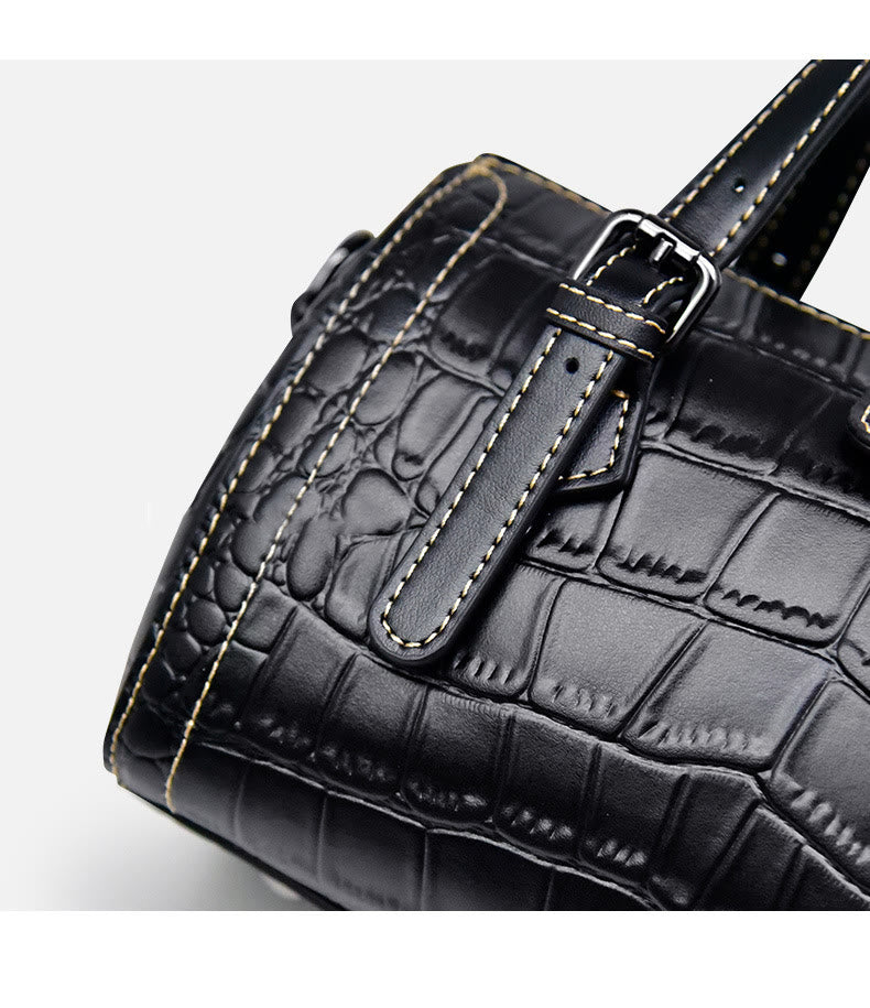 Krokodildruck Leder Handtasche Business Commuter Damen Umhängetasche