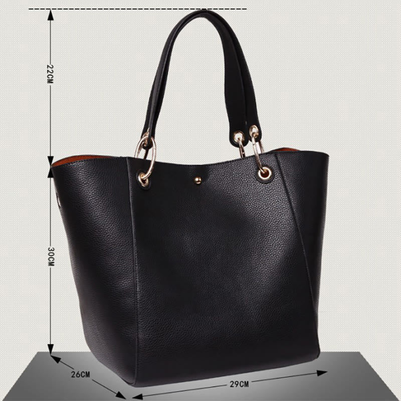 Klassische Tragetasche für Damen, einfarbig, Set mit Pendlertaschen für Büro und die Arbeit
