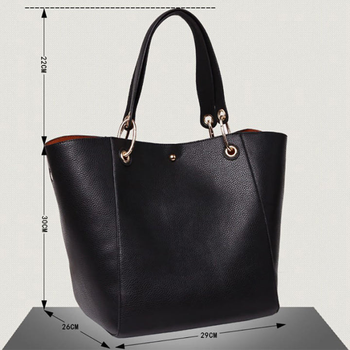 Klassische Tragetasche für Damen, einfarbig, Set mit Pendlertaschen für Büro und die Arbeit