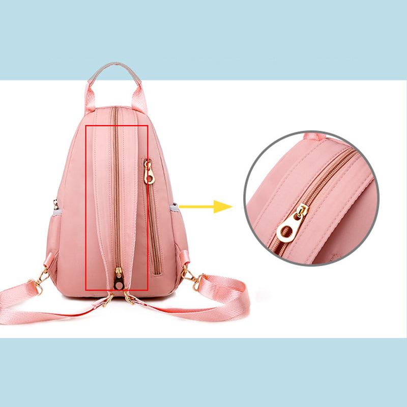 Umwandelbare Schultertasche für Damen, leicht, lässig, Mini-Rucksack, Brusttasche