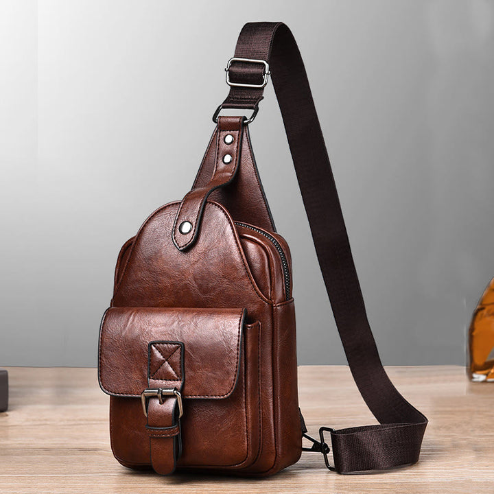 Schultertasche für Herren, für den täglichen Gebrauch, lässige, wasserdichte Retro-Umhängetasche