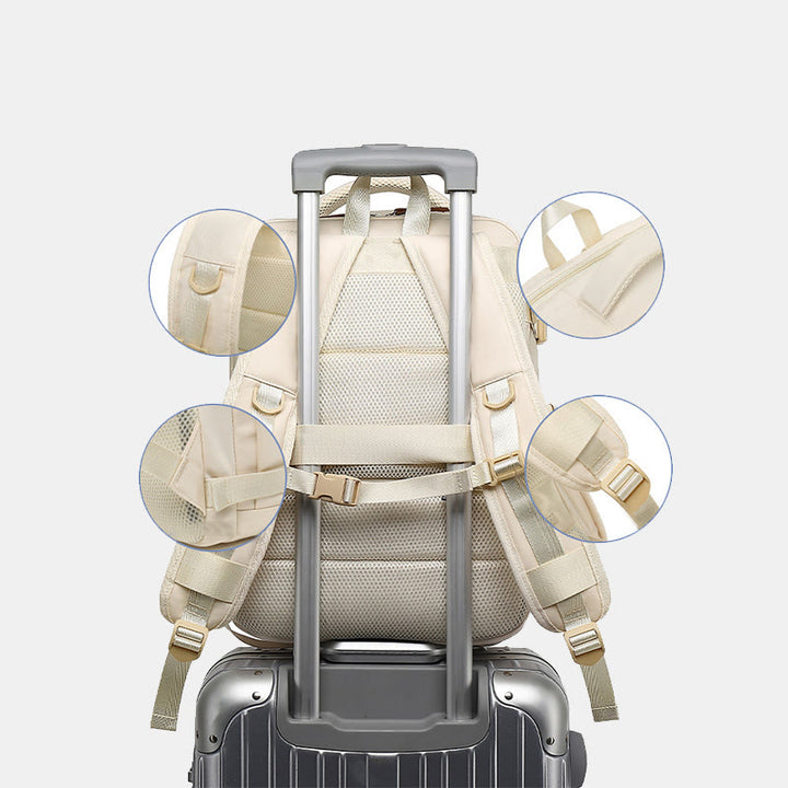 Rucksack für Damen, große Kapazität, minimalistischer Reise-Laptop-Tagesrucksack aus Nylon