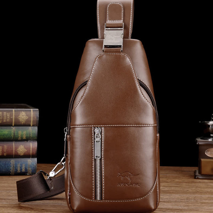 Männer Casual Reise Crossbody Brust Sling Tasche Ein Schultergurt
