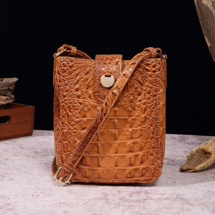 Umhängetasche für Damen, Retro-Krokodilmuster, Handytasche